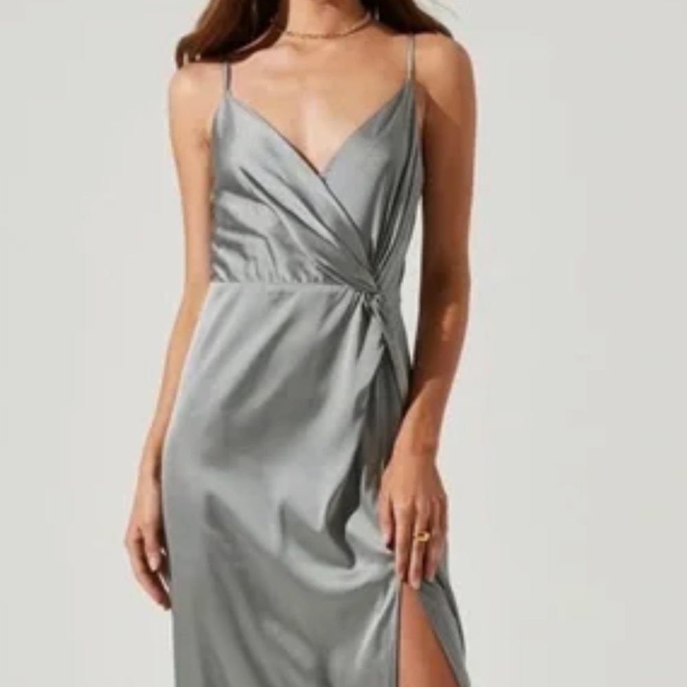 ASTR satin midi dress